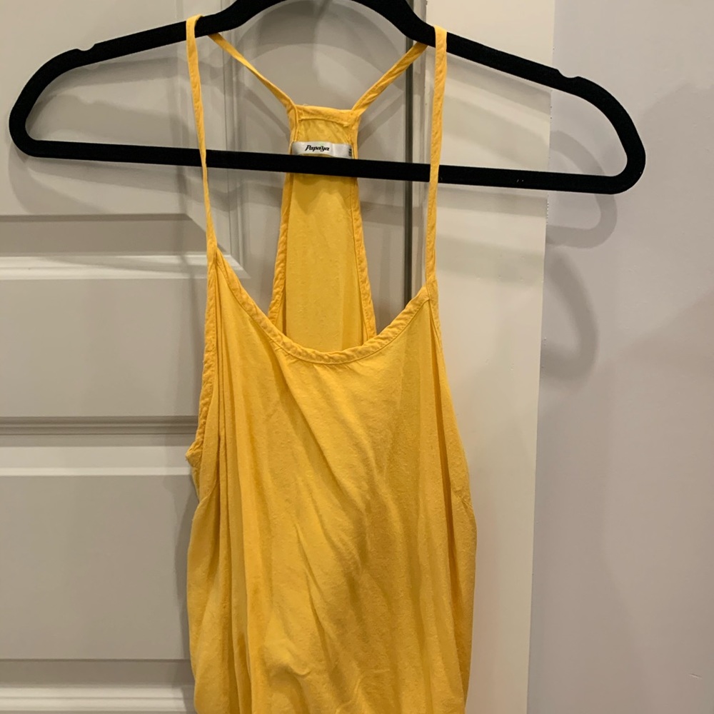Papaya mustard yellow racerback tank